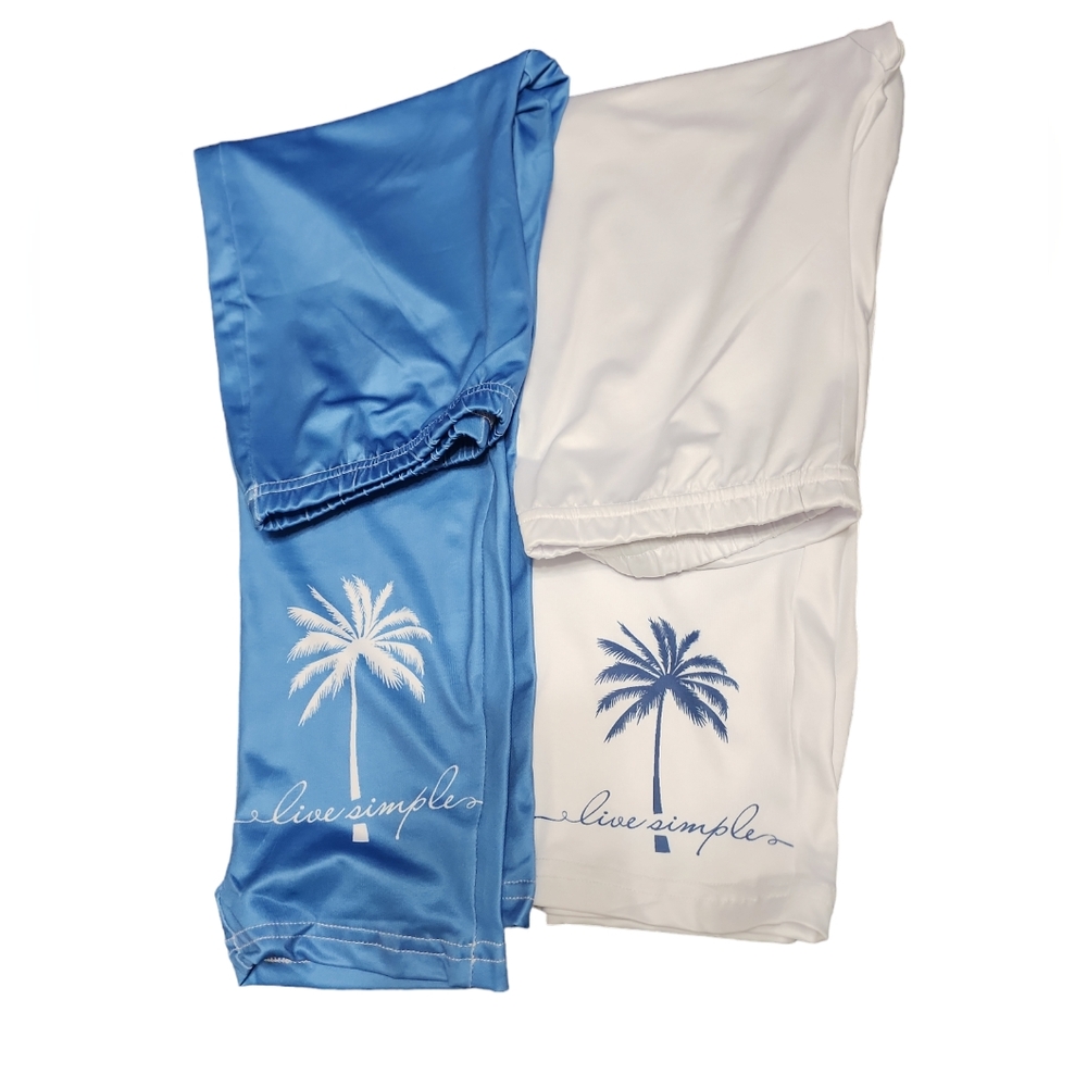 NWOT 2 pair  Live Simple Capris with palm trees women's Med pj bottoms